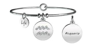 【送料無料】アクセサリー　ネックレス　ブレスレットスチールシンボルkidult bracciali acciaio symbols acquario imprevedibile 231589