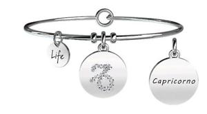【送料無料】アクセサリー　ネックレス　ブレスレットスチールカプリコーンkidult bracciali acciaio symbols capricorno tenace 231588