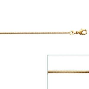 【送料無料】アクセサリー　ネックレス　プラークヌフchaine plaque or maille serpent 45cm 1,2mm neuf bijouteriejolybijoux