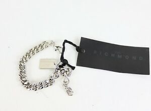 【送料無料】アクセサリー ネックレス ジョンリッチモンドブレスレットチェーンタンクシルバーステンレススチールjohn richmond donna uomo bracciale catena carro armato argento in acciaio inox