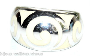 【送料無料】アクセサリー　ネックレス　ブールアルジェントマッシフアラベスクブランエクリュリングbague boule argent massif 925 arabesque blanc cru t 58 bijou ring