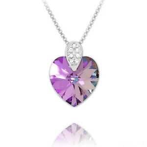 【送料無料】アクセサリー　ネックレス　コリアークールアルジェントジルコニウムスワロフスキークリスタルcollier coeur 45cm en argent rhodi, oxydes zirconium et cristal swarovski