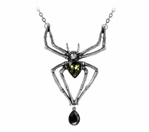 【送料無料】アクセサリー　ネックレス　ゴシックペンダントエメラルドクモネックレスalchemy gothic ciondolo smeraldo venom spider donna alternativa collana regalo