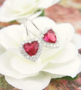 【送料無料】アクセサリー　ネックレス　ワイヤーピンクイヤリングrosa scuro rosso orecchini con cristalli a cuore rene filo pendente