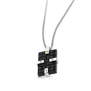 【送料無料】アクセサリー　ネックレス　ペンダントネックレスセクタースチールcollana pendente uomo sector sdh02 acciaio pvd nero lunghezza 50 cm