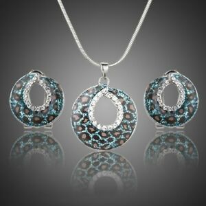 【送料無料】アクセサリー　ネックレス　アニマルプリントイヤリングペンダントネックレスanimal print clip orecchini e ciondolo collana set per le donne donna mjg0181