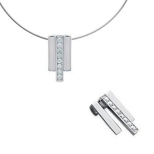 【送料無料】アクセサリー　ネックレス　アルジェントマッシフジルコニウムpendentif en argent massif et zirconium