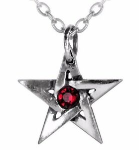 【送料無料】アクセサリー　ネックレス　ペンダントゴシックcristallo rosso centrale protettivo amuleto pentagramma ciondolo alchemy gothic 22,052円