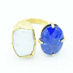 【送料無料】アクセサリー　ネックレス　オスマンストーンジルコンパールゴールドリングaylas ottomano semi preziosi gem stone zircone amp; perla anello doro