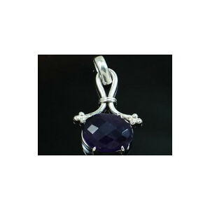 【貨物輸送無料】添え物 頸飾り アメジストスターリングシルバーペンダント25cttw ametista e argento sterling 925 ciondolo