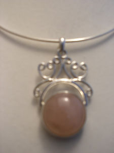 【送料無料】アクセサリー　ネックレス　ピンクペンダントシルバーネックレスシルバーインチpendente con quarzo rosa con 925 silver 2 pollici di lunghezza con collana dargento
