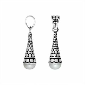 【貨物輸送無料】添え物 頸飾り ペンダントスターリングシルバーパールホワイトciondolo argento sterling con bianco perla ap6170pe