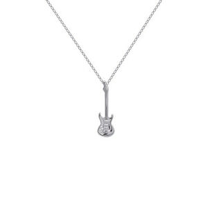【送料無料】アクセサリー　ネックレス　コリアーアルジェントマッシフcollier guitare en argent massif longueur au choix 45cm ou 50cm