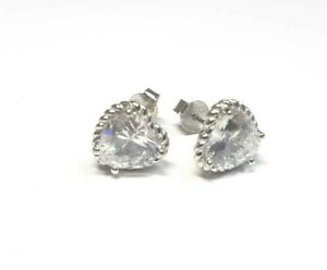 【送料無料】アクセサリー　ネックレス　イヤリングシルバーライトポイントorecchini argento 925 con zirconi ag punti luce cuore