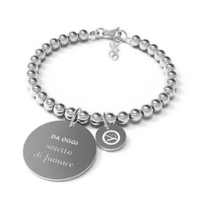 【貨物輸送無料】添え物 頸飾り 折り返しbracciale 10 buoni propositi donna b4508m acciaio acciaio