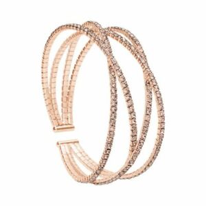【貨物輸送無料】添え物 頸飾り ブレスレットピンクロマンチックbracciale metallo rosato e cristalli gialli stroili romantic shine  mod 1663913