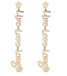 【送料無料】アクセサリー　ネックレス　イヤリングスクリプトスチールライブローズゴールドorecchini brosway script acciaio brp22 live love laugh rose gold
