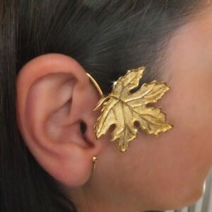 【貨物輸送無料】添え物 頸飾り イヤーカフゴールドシートシートメモリーjoliko ohrklemme ear cuff autunno oro pl foglio fogli memory of summer destra