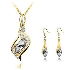 【送料無料】アクセサリー　ネックレス　カデナスワロフスキーゴールドcolgante, cadena y pendientes swarovski con oro 18k｜hokushin
