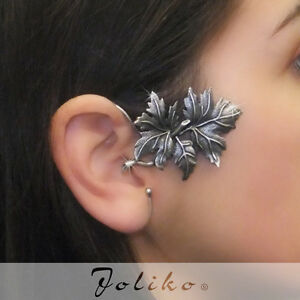 【送料無料】アクセサリー　ネックレス　イヤリングイヤーカフピアスメープルリーフメープルjoliko ohrklemme orecchini ear cuff earring foglie dacero maple leaves a destra