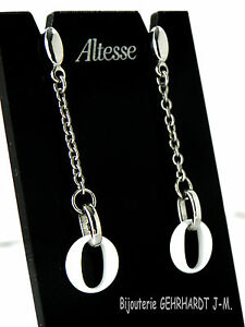 【貨物輸送無料】添え物 頸飾り ーズboucles oreilles ceramique blanche et acier fabrication franaise bijoux altesse