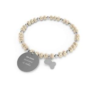 【送料無料】アクセサリー　ネックレス　カフクリスタルスチールベージュbracciale 10 buoni propositi crystal b5254ch acciaio beige