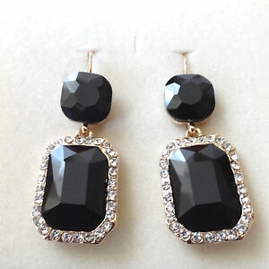 【貨物輸送無料】付属物 頸飾り イヤリングレトロカラーゴールドオニキスorecchini donna retr colore oro con onice nero e zirconi bianchi   198  t 男女兼用アクセサリー-ジュエリー・アクセサリー-ネックレス・ペンダント