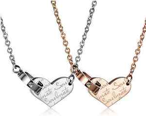 【貨物輸送無料】付属物 頸飾り ネックレスハートリングステンレススチールcollana donna ragazza catenina acciaio inox con cuore cristallo anello incisione ジュエリー・アクセサリー-ネックレス・ペンダント-男女兼用アクセサリー