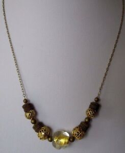 【貨物輸送無料】付属物 頸飾り コリアービンテージビンテージゴーcollier bijou vintage 1970 perle verre et or perle bijou vintage couleur or 1566 男女兼用アクセサリー-ジュエリー・アクセサリー-ネックレス・ペンダント