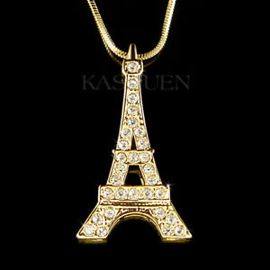 【送料無料】アクセサリー ネックレス エッフェルスワロフスキークリスタルパリ~ torre eiffel fatto con swarovski cristallo paris france souvenir vacanza|hokushin