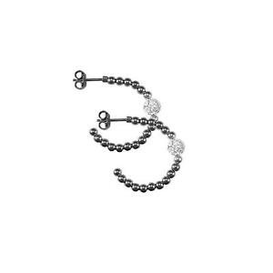 【送料無料】アクセサリー　ネックレス　ディスコボールビーズイヤリングtoc 925 un jb nero placcato cristallo da discoteca palla perline met cerchio orecchini