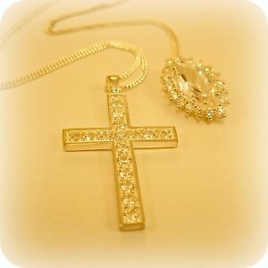 【送料無料】アクセサリー　ネックレス　チェーンペンダントシルバーdue ciondoli zirconi argento con catene dargento 18