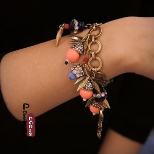 【送料無料】アクセサリー　ネックレス　ブレスレットオレンジパンクオリジナルレトロbraccialetto charms ape arancione frange punk retr originale sera matrimonio