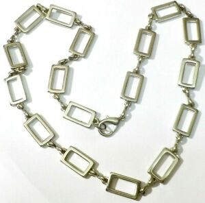【送料無料】アクセサリー　ネックレス　コリアーグランドアルジェントcollier bijou anne 70 grand maillon rectangle couleur argent * 3613