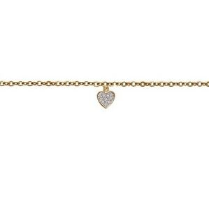 【送料無料】アクセサリー　ネックレス　クールジルコニウムヌフchaine de cheville en plaqu or coeur zirconium neuf bijouteriejolybijoux