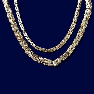 【送料無料】アクセサリー　ネックレス　ゴールドｍｍリアルゴールドベルベットキングチェーンcatena di re in oro 4 mm6 mm in vera dorato 18k pvd ingentilisce e sacchetto velluto