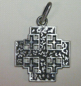 【送料無料】アクセサリー　ネックレス　エルサレムペンダントクロスシルバーcroce di gerumme ciondolo argento brunito｜hokushin