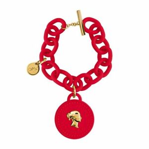 【送料無料】アクセサリー　ネックレス　カフオブジェクトコインレッドシリコンbracciale ops objects opskbr108 pendente moneta silicone rosso