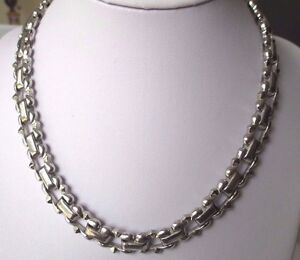 【送料無料】アクセサリー　ネックレス　コリアービンテージアールデコアルジェントcollier ancien bijou vintage maillon dco de couleur argent sign barclay 572