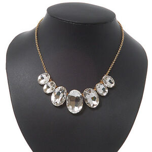 【送料無料】アクセサリー　ネックレス　ロックスゴールドメッキネックレスチョーカーオーバルクリスタルrocce splendida collana girocollo cristallo ovale in oro placcatura 34cm lunghezza6cm