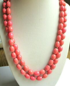 【送料無料】アクセサリー　ネックレス　ボーｍｇコリアローズビンテージrare beau sautoir 1m grand collier perles porcelaine vieux rose bijou vintage 11