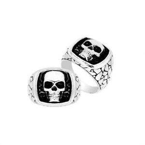 【送料無料】アクセサリー　ネックレス　スターリングシルバーデザイナーリングスカルシンプルシルバーargento sterling designer anello teschio con semplice argento ar9003s10｜hokushin