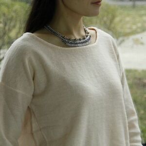 【送料無料】アクセサリー　ネックレス　ネックレスワイヤメタリックシルバーパンクcollana tessitura filo argentato metallico punk retrooriginal sera matrimonio sd