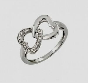 【送料無料】アクセサリー　ネックレス　スターリングシルバーデザインリングstr00952 argento sterling 925 da donna interwhined design a cuore anello