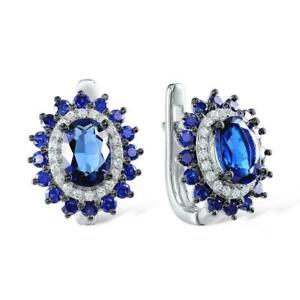 【送料無料】アクセサリー　ネックレス　スターリングシルバーイヤリングロボsunlike blu gemma autentico argento sterling 925 orecchini a lobo s01