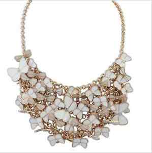 【送料無料】アクセサリー ネックレス ショートスロットルマルチカラーエナメルcollana dorato corto farfalla smalto multicolore bianco matrimonio originale ks
