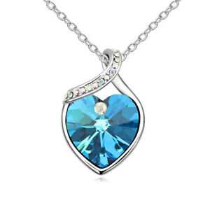 【送料無料】アクセサリー　ネックレス　ヘルツダーメンリーベnuova inserzionekette blaues herz silber halskette damen damenkette frauen liebe ehe love heart