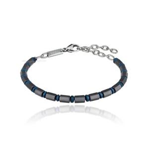 【送料無料】アクセサリー　ネックレス　ブレスレットマンクリプトンコレクションリファレンスbracciale breil uomo kripton collection acciaio ip blu e ematite ref tj2661