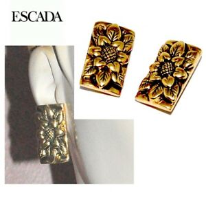 【送料無料】アクセサリー　ネックレス　クリップイヤリングescada boucles doreilles clips couleur or fleur bijou earring