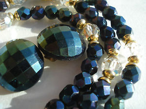 【送料無料】アクセサリー　ネックレス　ロットコリアボクリップヴェールjoli lot de bijoux anciensannees 5060collierbo clipsverre irise bleuvert｜hokushin
